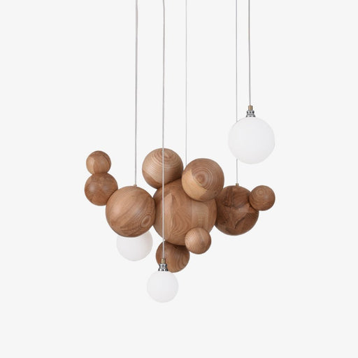 Bubble Wood Balls Chandelier - Simprolos