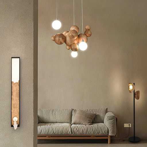 Bubble Wood Balls Chandelier - Simprolos