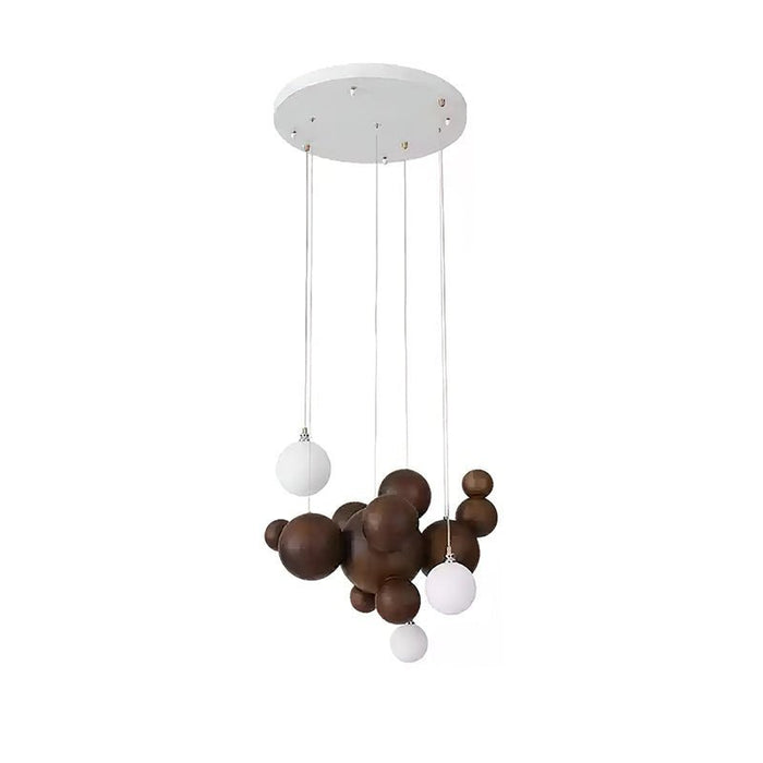 Bubble Wood Balls Chandelier - Simprolos