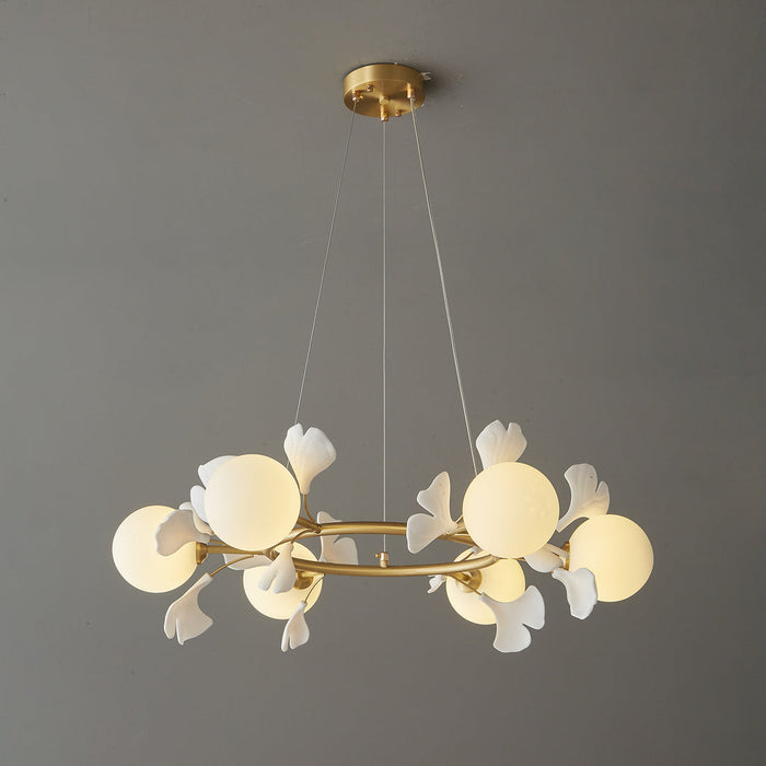 Gingko Orb Chandelier Simprolos