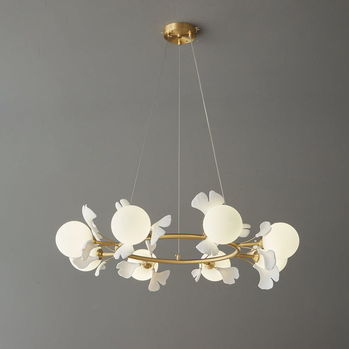 Gingko Orb Chandelier Simprolos