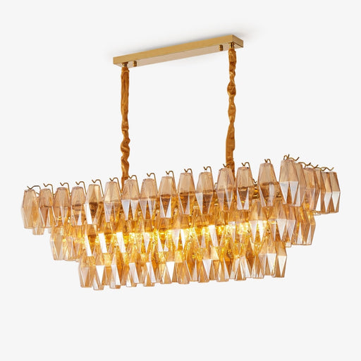Amber Prism Glass Chandelier Vakkerlight