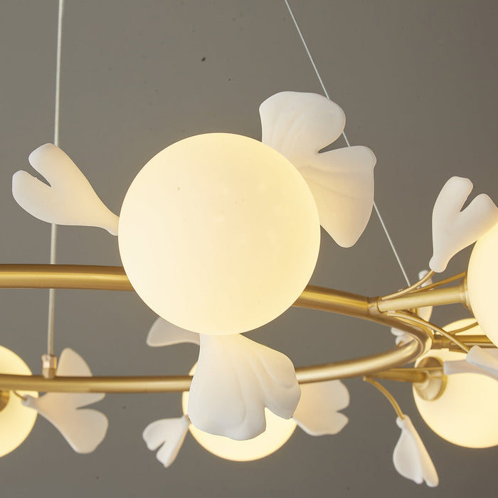 Gingko Orb Chandelier Simprolos