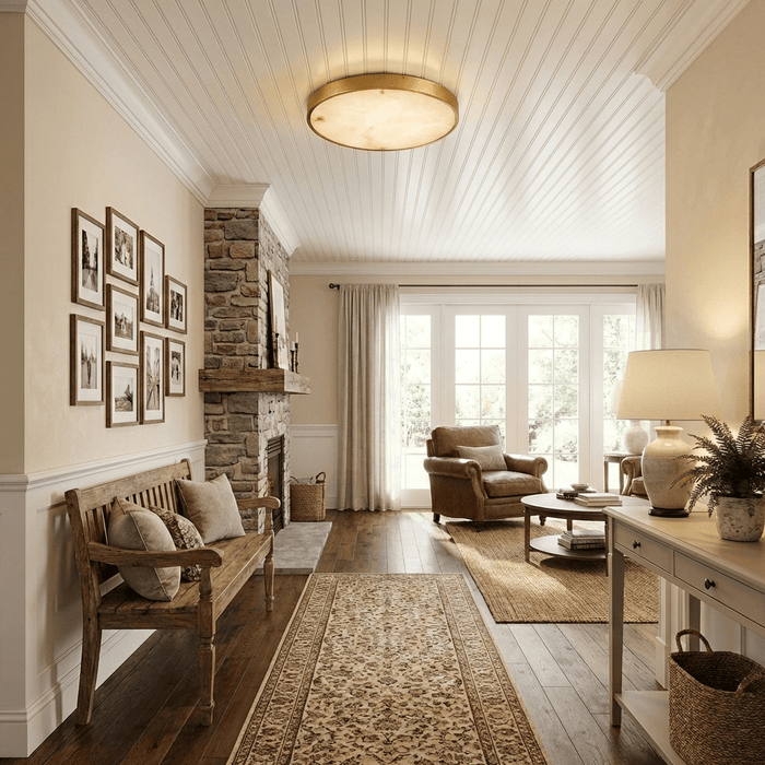 Calista Alabaster Ceiling Light - Simprolos