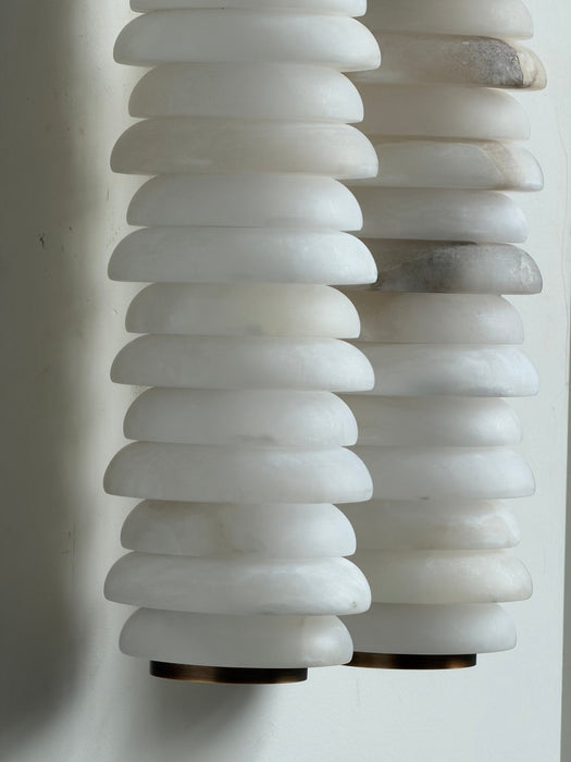 Calla Ribbed Alabaster Sconce - Simprolos