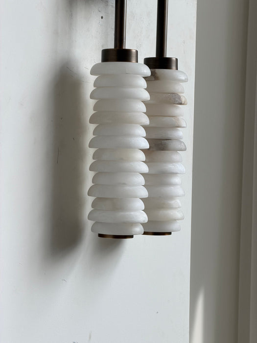 Calla Ribbed Alabaster Sconce - Simprolos