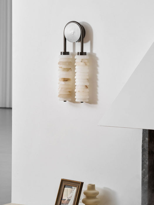 Calla Ribbed Alabaster Sconce - Simprolos