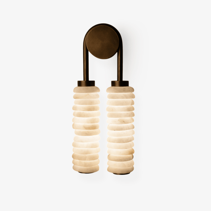 Calla Ribbed Alabaster Sconce - Simprolos