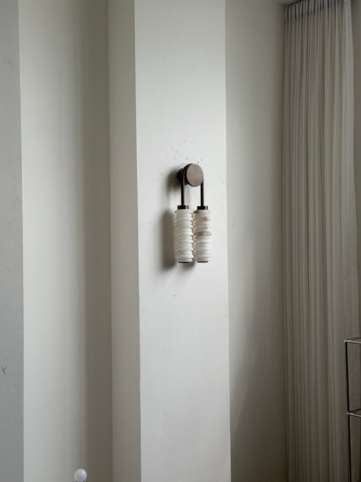 Calla Ribbed Alabaster Sconce - Simprolos