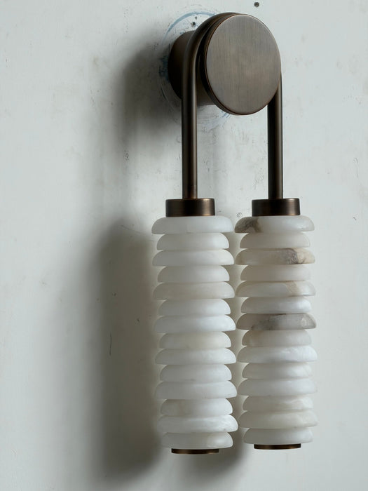 Calla Ribbed Alabaster Sconce - Simprolos