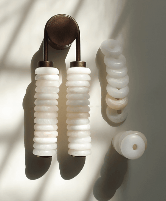 Calla Ribbed Alabaster Sconce - Simprolos