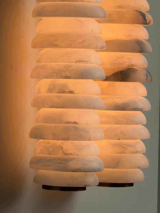 Calla Ribbed Alabaster Sconce - Simprolos