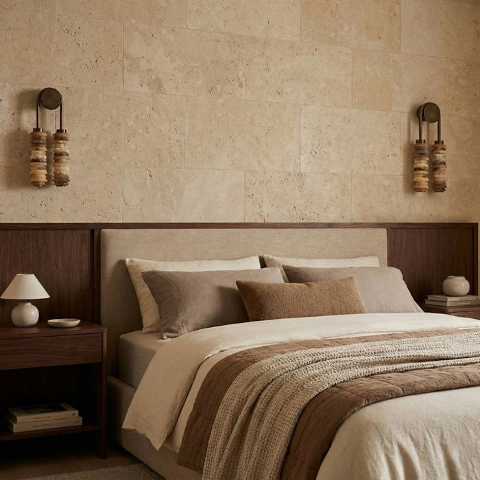 Calla Ribbed Alabaster Sconce - Simprolos