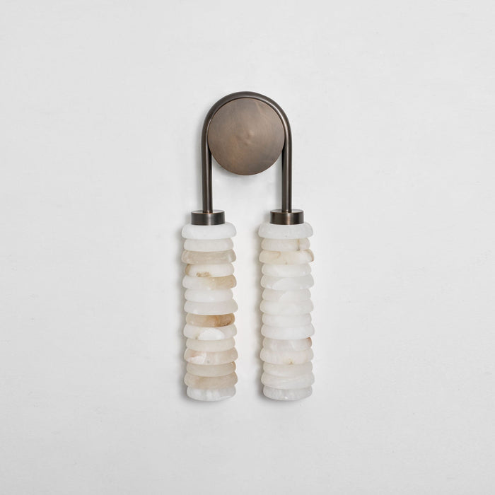 Calla Ribbed Alabaster Sconce - Simprolos