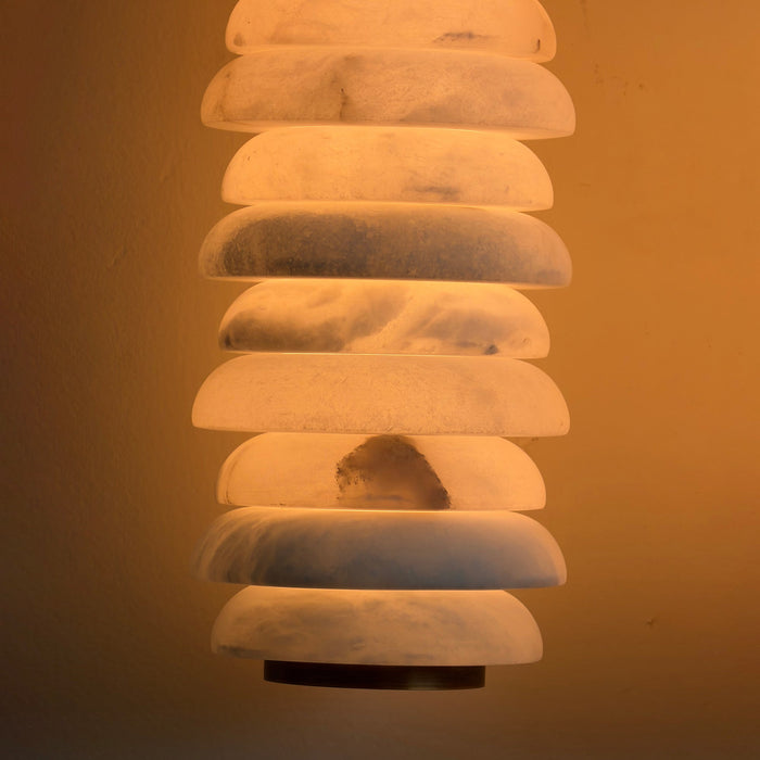 Calla Ribbed Alabaster Sconce - Simprolos