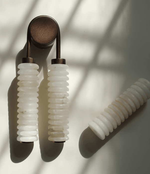 Calla Ribbed Alabaster Sconce - Simprolos