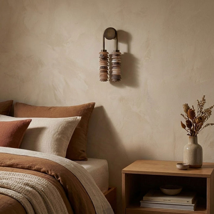 Calla Ribbed Alabaster Sconce - Simprolos