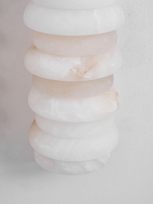 Calla Ribbed Alabaster Sconce - Simprolos