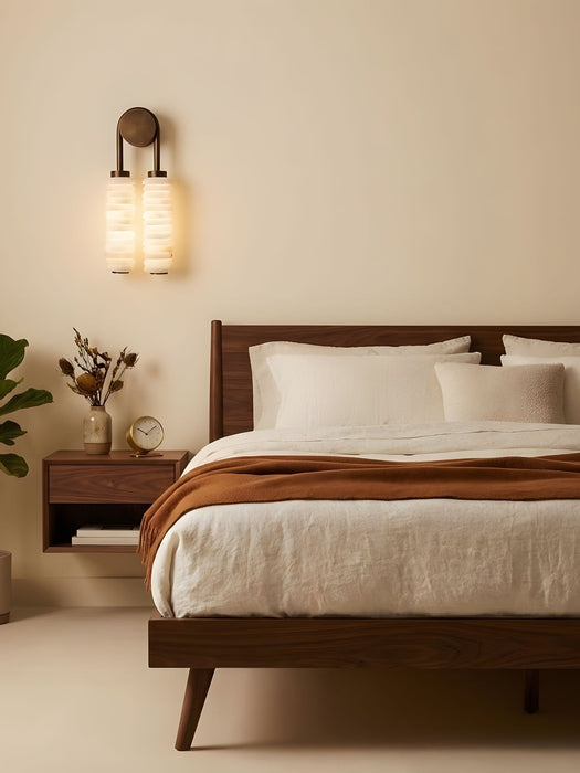 Calla Ribbed Alabaster Sconce - Simprolos