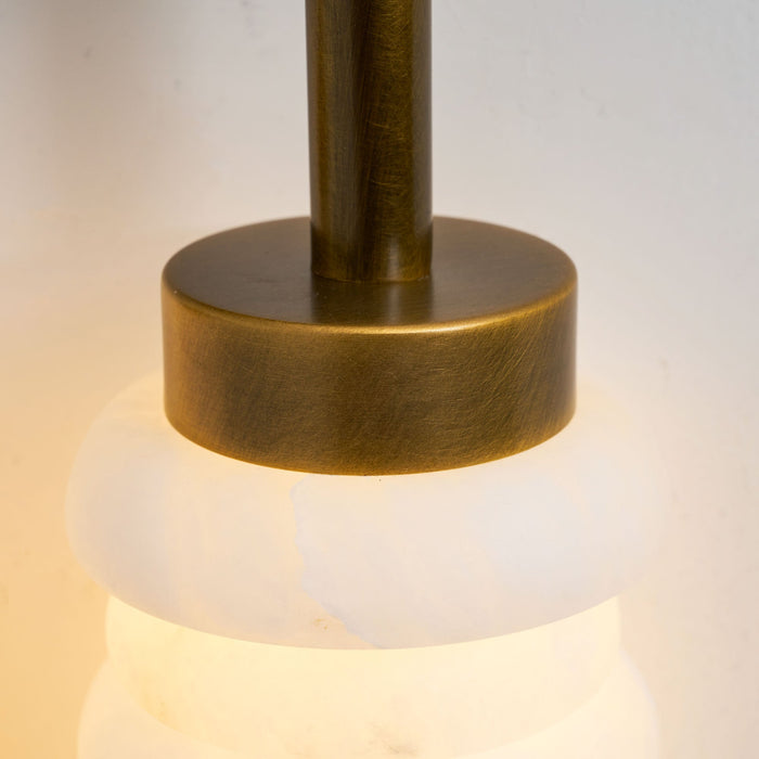 Calla Ribbed Alabaster Sconce - Simprolos