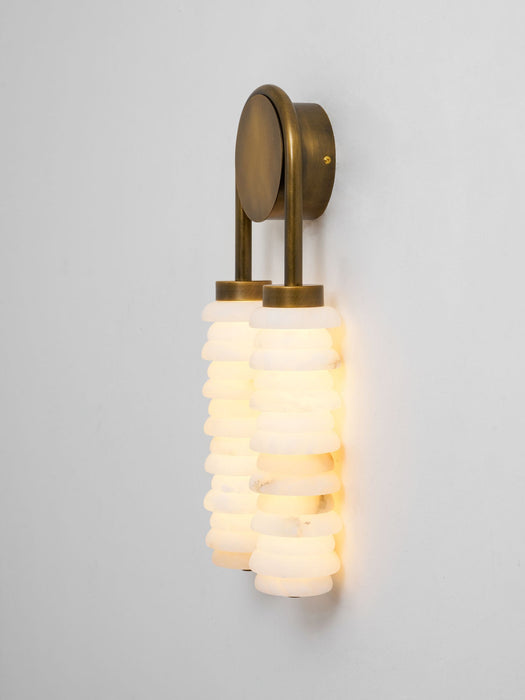 Calla Ribbed Alabaster Sconce - Simprolos