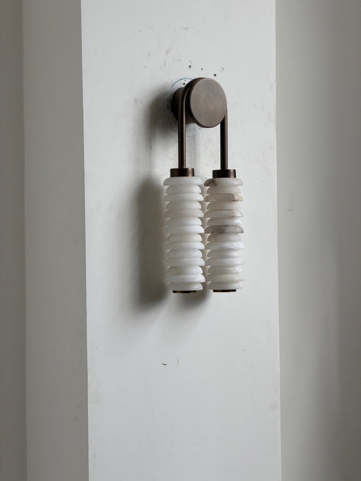 Calla Ribbed Alabaster Sconce - Simprolos