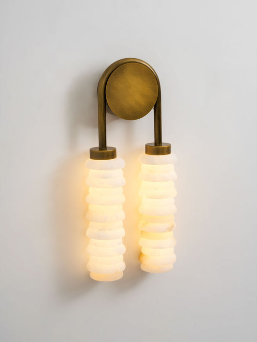 Calla Ribbed Alabaster Sconce - Simprolos