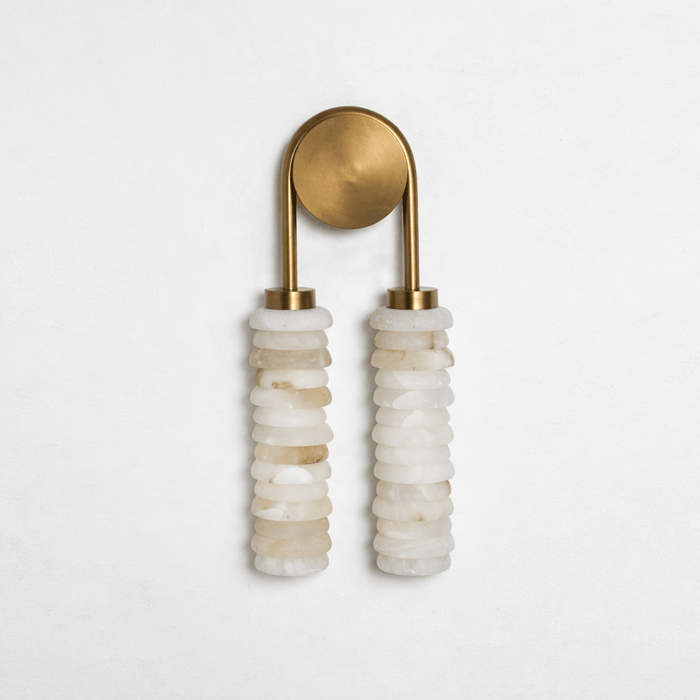 Calla Ribbed Alabaster Sconce - Simprolos