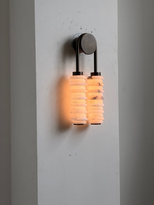 Calla Ribbed Alabaster Sconce - Simprolos