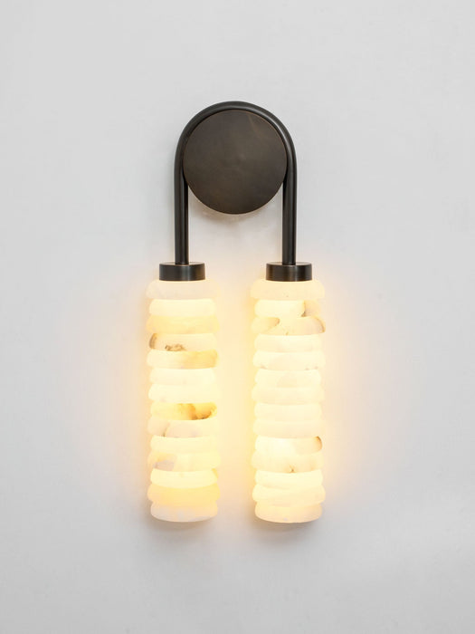 Calla Ribbed Alabaster Sconce - Simprolos