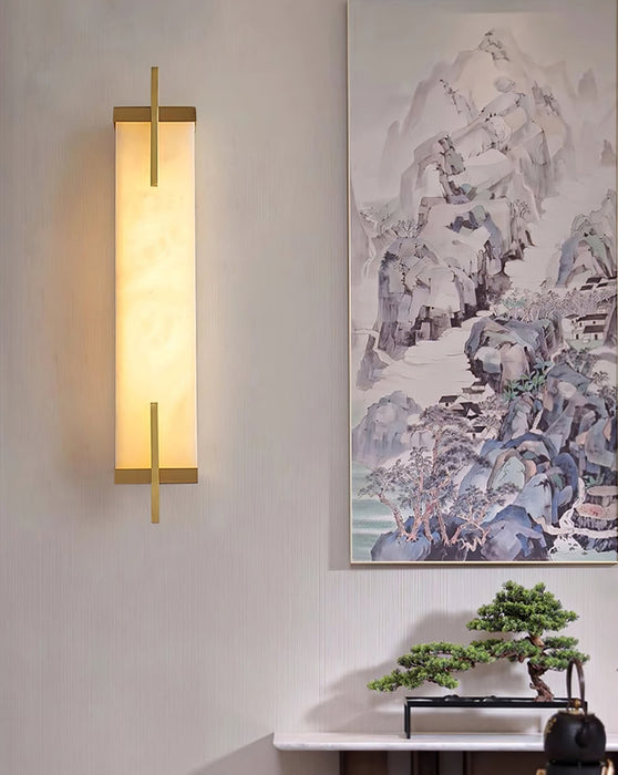 Calliope Alabaster Wall Sconce - Simprolos