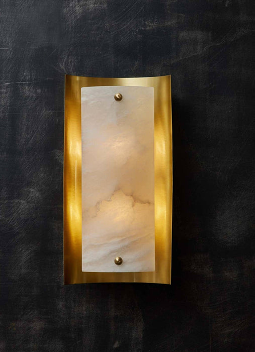 Calviero Alabaster Wall Sconce - Simprolos