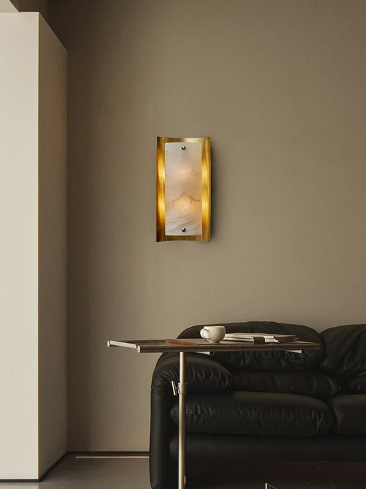 Calviero Alabaster Wall Sconce - Simprolos