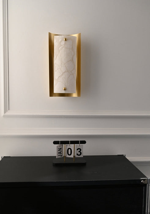 Calviero Alabaster Wall Sconce - Simprolos