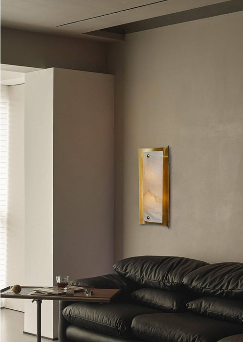 Calviero Alabaster Wall Sconce - Simprolos