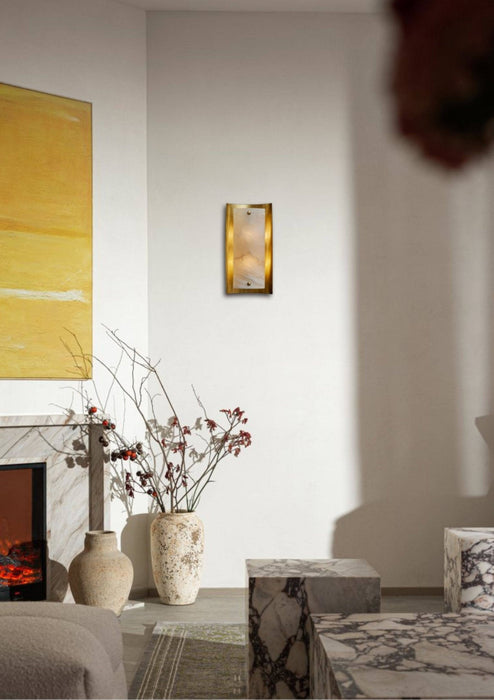 Calviero Alabaster Wall Sconce - Simprolos
