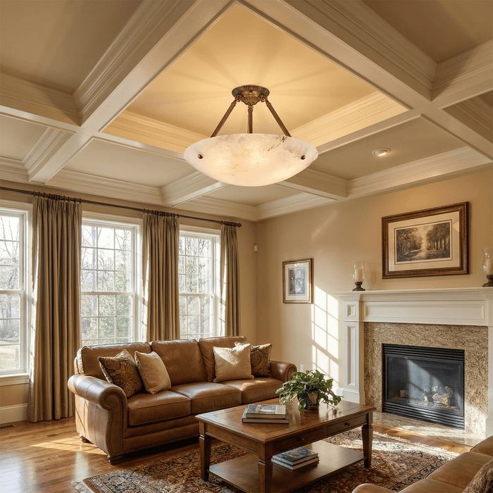 Calyra Alabaster Ceiling Light - Simprolos