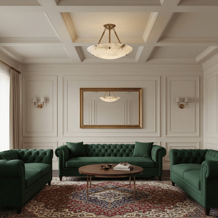Calyra Alabaster Ceiling Light - Simprolos