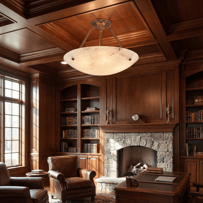 Calyra Alabaster Ceiling Light - Simprolos