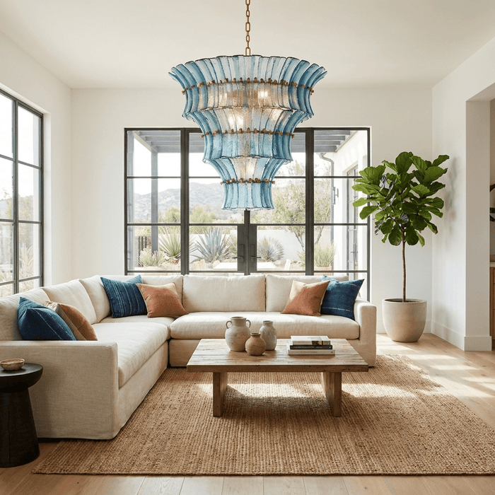 Calyra Tiered Glass Chandelier - Simprolos