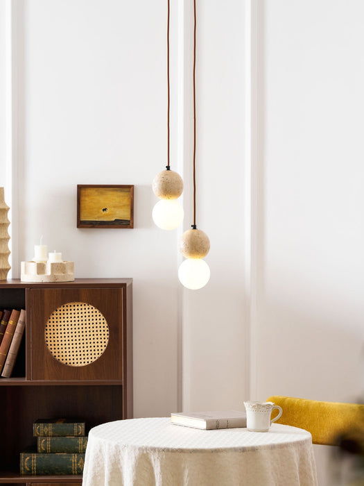 Camille Travertine Pendant Light - Simprolos