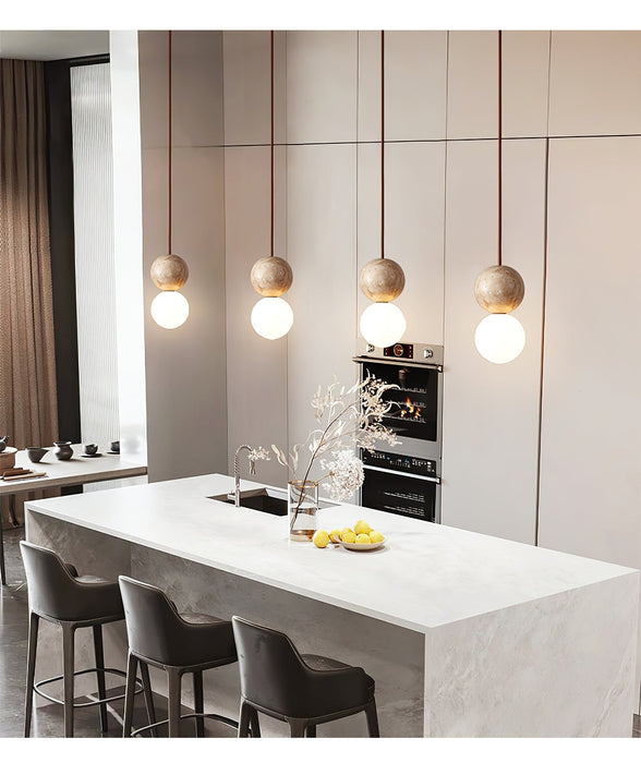 Camille Travertine Pendant Light - Simprolos