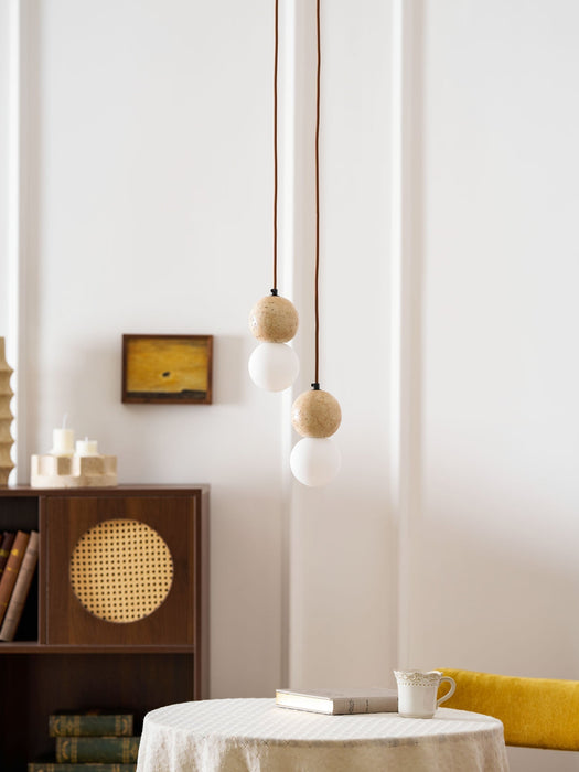 Camille Travertine Pendant Light - Simprolos