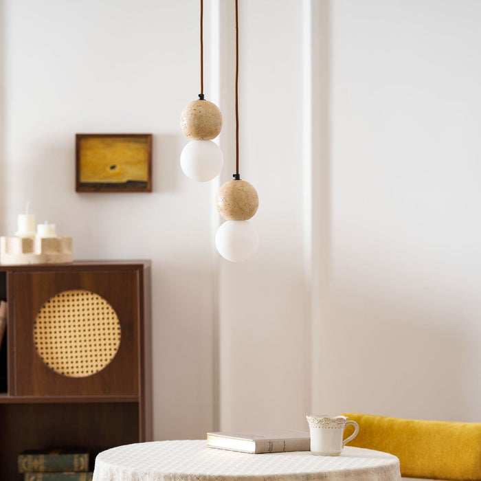 Camille Travertine Pendant Light - Simprolos