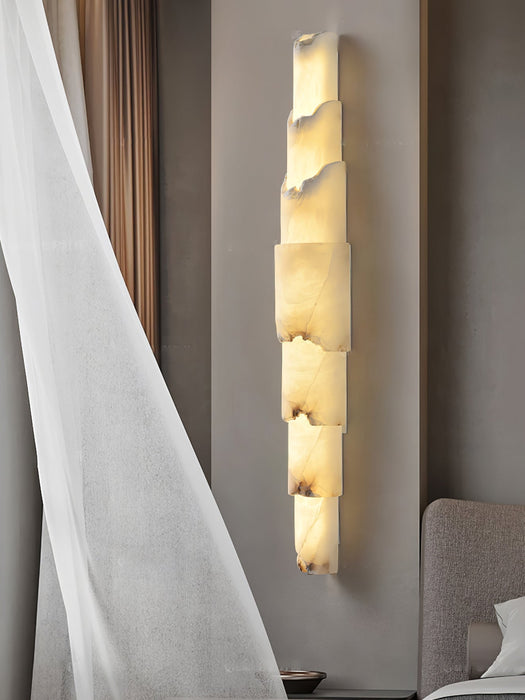 Cascading Alabaster Wall Sconce - Simprolos