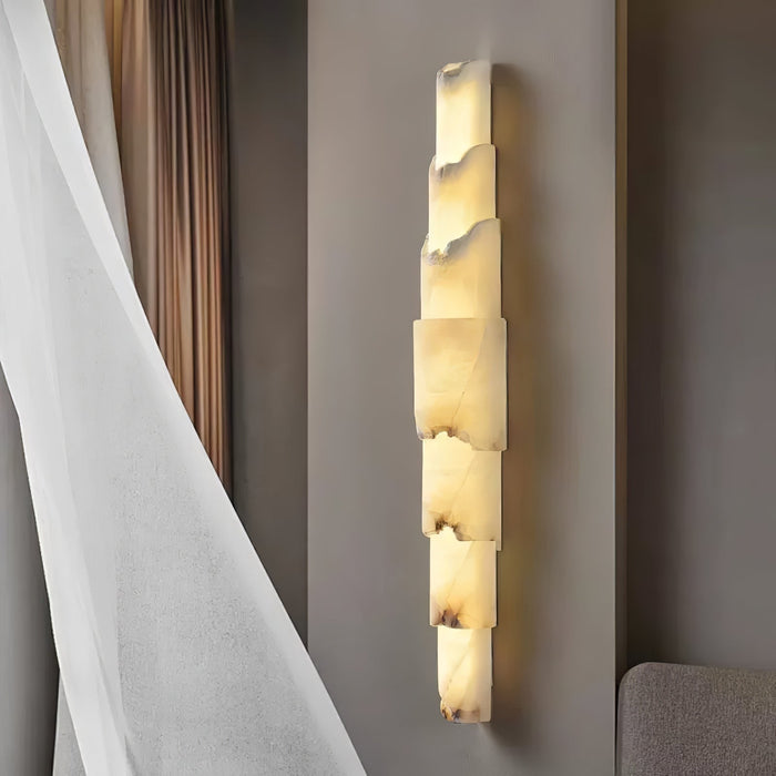 Cascading Alabaster Wall Sconce - Simprolos