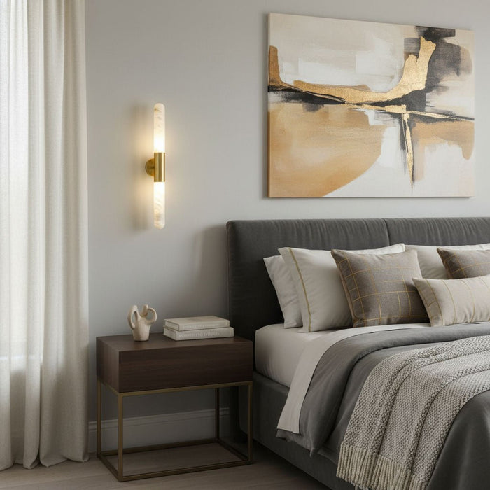 Cavoya Alabaster Wall Light - Simprolos