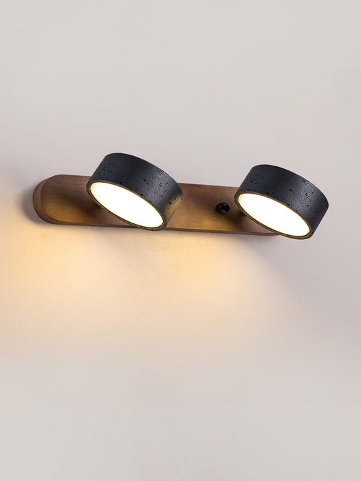 Black Travertine Duo Wall Light Simprolos