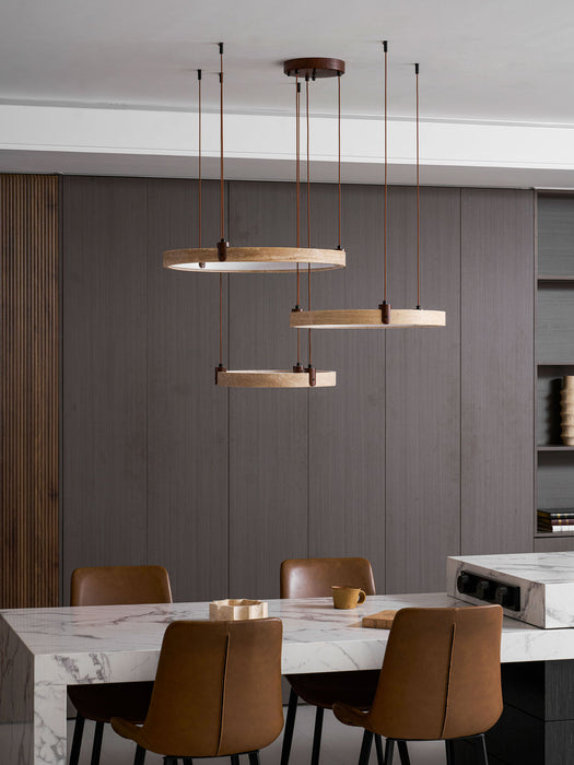 Celestial Orbit Travertine Chandelier Simprolos