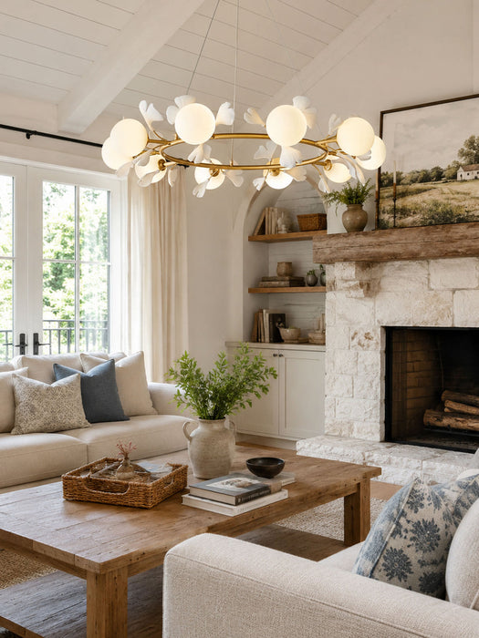 Gingko Orb Chandelier Simprolos
